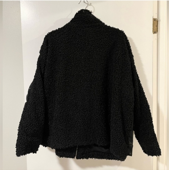 Blank NYC Black Faux Leather Sherpa Jacket - Picture 2 of 5